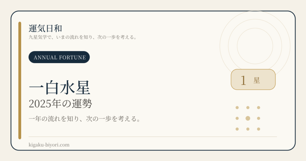 2025年 一白水星 年運